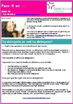 Newsletter - Delegation